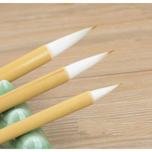 Huzhou Mulitple Hair Brush Pen Chinese Calligraphy Pen 3pcs/set Beginner Chinese Painting Calligraphy Brushes Tinta China