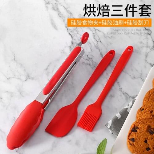 Kitchen set Silica Gel Set Silicone Brush Scraper Barbecue Steak Clip Baking Tool One Piece Dropshipping bbq accessories