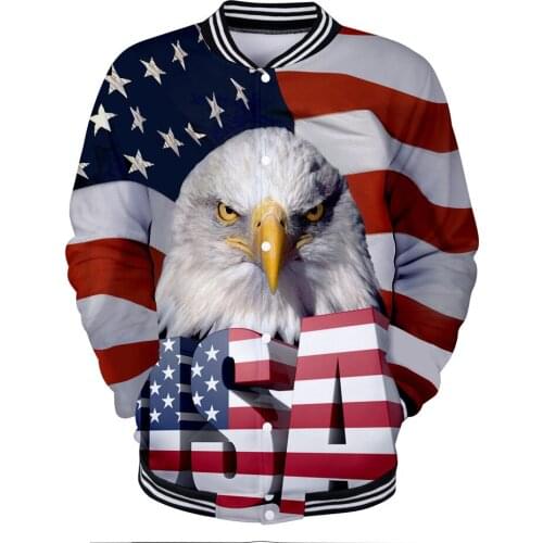 American Flag Eagle 3D Printed Jacket Coat Men Women High Quality Streetwear Sweatshirt fashion USA Flag Jackets Clothes