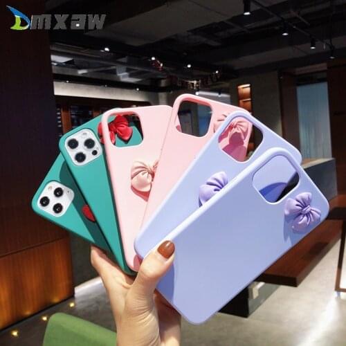 Ing butterfly Knot cute For iPhone 12 11 Pro Max 12mini XS Max XR X 8 7 6 6s Plus 5 5s SE Liquid Silicone Soft Cover Shockproof