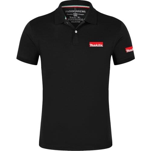 Makita 2021 New Men Polo Shirt Mens Casual Embroidery Cotton Polo shirt Men Short Sleeve High Quantity polo mMen Tee