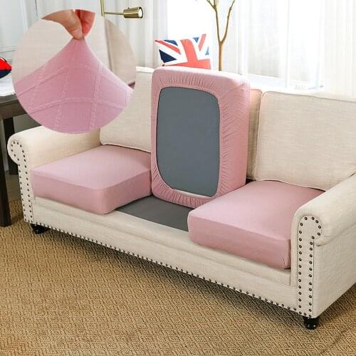 Solid color sofa seat cushion cover Jacquard sofa cushion cover jacquard thick sofa stretch sofa seat cover