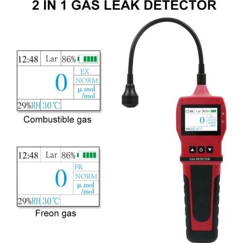 Portable Refrigerant Gas leak detector Natural Gas CH4/coal 2 in 1 leak Detector Freon gas CFCs HCFCs HFCs Halogen Freon