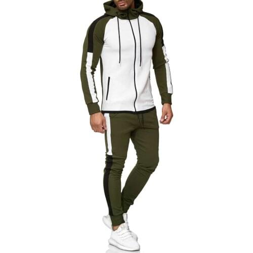 Track suit mens jogging pants suit autumn and winter track suit mens sportswear track suit loose mens clothing