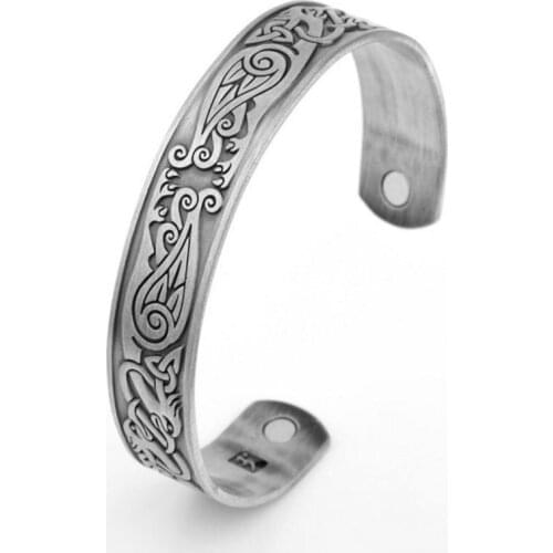 Viking Style Bangle For Female Male Mythical Animal Phoenix Pattern Amulet Gift For Friend Provide Dropshipping