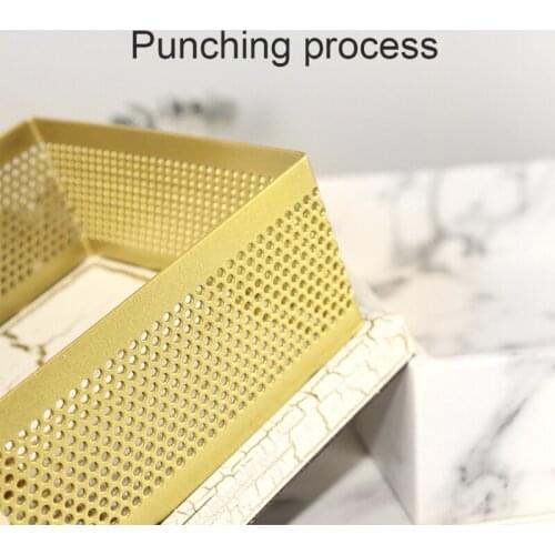 Stylish Square Note Paper Holder Case Metal Desktop Sticky Notes Storage Cube Large Capacity Office Supplies