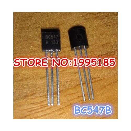 100pcs/lot BC547B BC547 547 100MA 45V TO-92 transistor