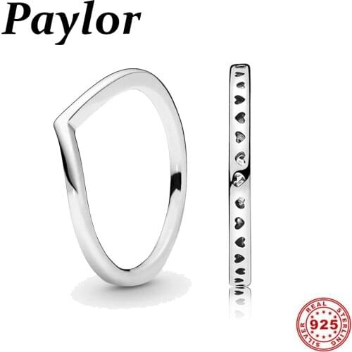 Unique Authentic 925 Sterling Silver Sparkling Wishbone Crown Rings For Wome DIY Jewelry Original S925 Polished Wishbone Ring