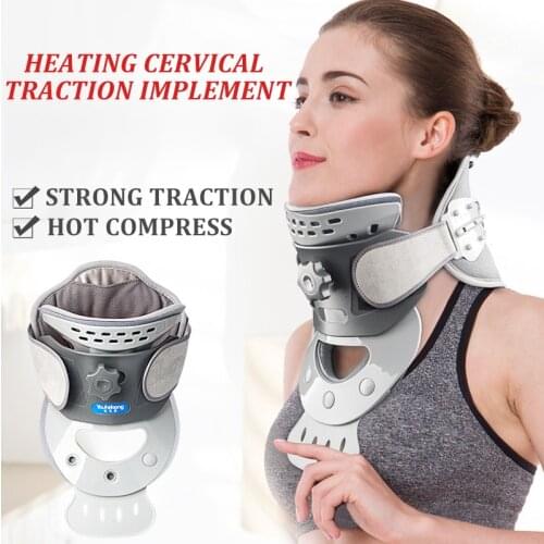Electric Heating Neck Cervical Traction Device Adjustable Neck Stretcher Spine Corrector Neck Support Fatigue Relax Neck Massage