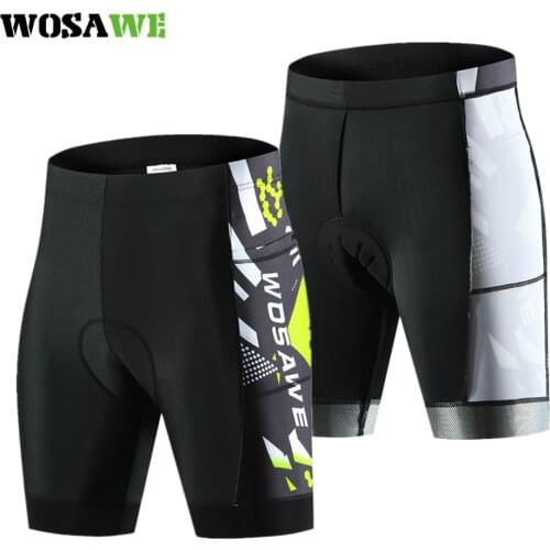 WOSAWE Men Cycling Shorts Pro Team Bike Tight Bottoms Summer Riding Breathable Quick Dry Anti-sweat Gel Padded Training Shorts