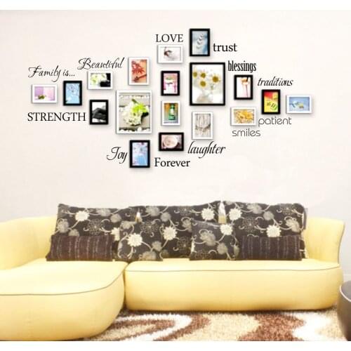 Family Photo Vinyl Wall Stickers Creative Living Room Bedroom Sofa Photo Wall Decoration Decals Aesthetic Art Poster Home Decor