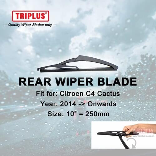 Rear Wiper Blade for Citroen C4 Cactus (2014-Onwards) 1pc 10" 250mm,Car Rear Windscreen Wipers,For Back Windshield Blades