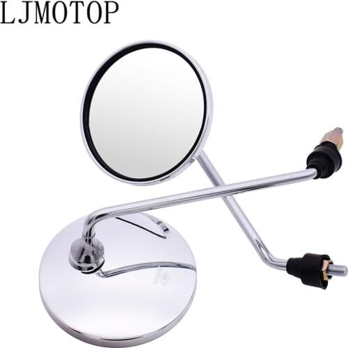 Motorcycle mirror chrome round mirror Big vision Side Mirror For Yamaha YQ50 Aerox MBK Nitro xt600 nvx155 aerox155 nvx aerox 155