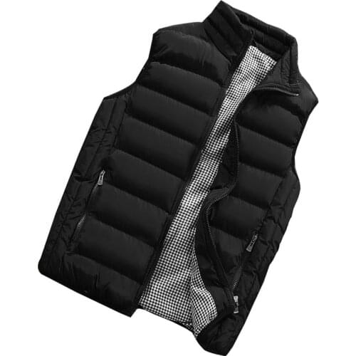 Brand Clothing Vest Mens Waistcoat Autumn Warm Sleeveless Male Winter Casual Vests Big Size Veste Homme Sportwear OutwearJacket