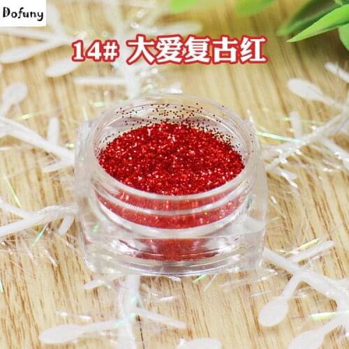 1/128(0.2mm) New Pure red color Glitter Nail Art Tool Kit Acrylic UV Powder Dust,free shipping #14