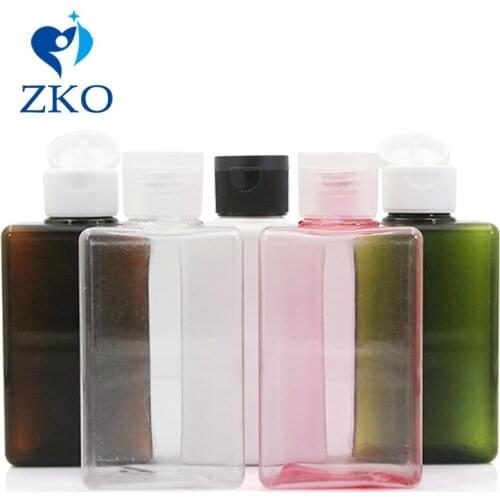 150ml PETG Flip Top Cap Cosmetic Makeup Cream Container Empty Emulsion Shampoo Lotion Travel Refillable Squeeze Square Bottles
