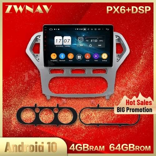 2 din Android 10.0 screen Car Multimedia player For Ford Mondeo 2007-2010 car audio radio stereo GPS navi head unit auto stereo