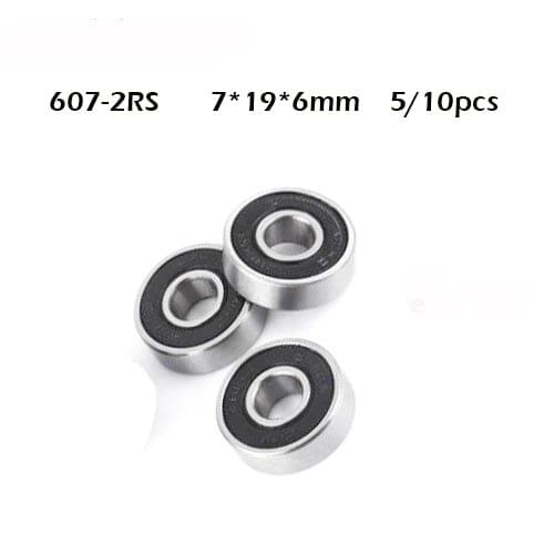 5/10pcs 607RS Bearing ABEC-1 10PCS 7x19x6 mm Miniature 607 2RS Ball Bearings 607-2RS EMQ Z2