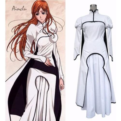 Ainclu Customize for adults and kids Free Shipping Bleach Inoue Orihime Cosplay Costume for Halloween Costume For Kids