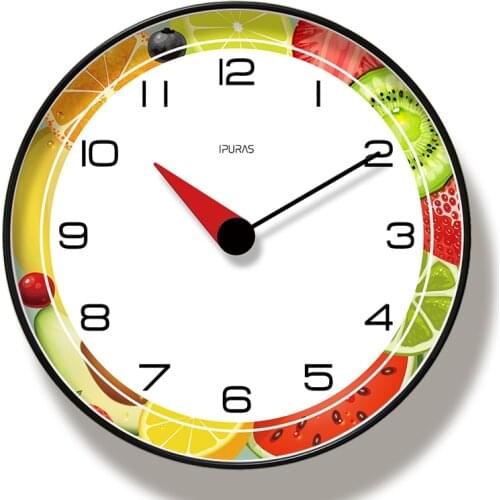 Fruits Acrylic Wall Clock Lime Pomelo Modern Kitchen Clock Watch Home Decor Fresh Tropical Fruit Wall Art Timepiece