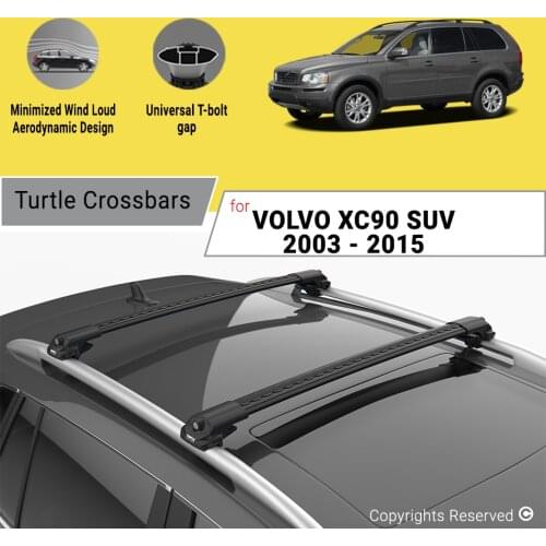 BARS FOR VOLVO XC90 SUV 2003 - 2015 ALUMINUM ALLOY SIDEBARS CAR ROOF RACK LUGGAGE CARRIER CROSSBAR