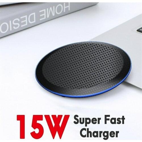 15W qi Wireless Charger pad for iPhone X XR XS 11 12 8 Fast wirless Charging Samsung S10 note9 Huawei phone Qi charger wireless
