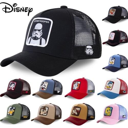 Disney Baseball Cap Mickey Donald High Quality Mesh Hat Star Wars Summer Cartoon Net Cap For Women Men Daffy DropShipping