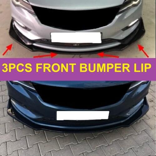 For Opel Astra K Front Bumper Lip Body Kit Spoiler Splitter Diffuser Lip 3pcs High Quality ABS Plastic Professional Universal