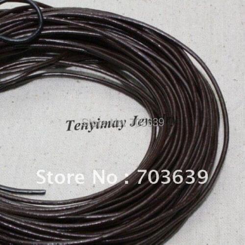 Free Shipping Coffee Color 2mm Leather Cords For Jewelry DIY
