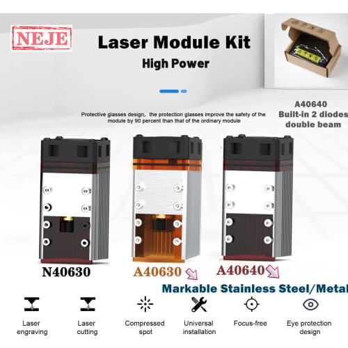 2021New NEJE 40W High Power Laser Module Kits, CNC Laser Engraving Machine Wood Fast Cutting Tools Engrave Metal Stainless Steel