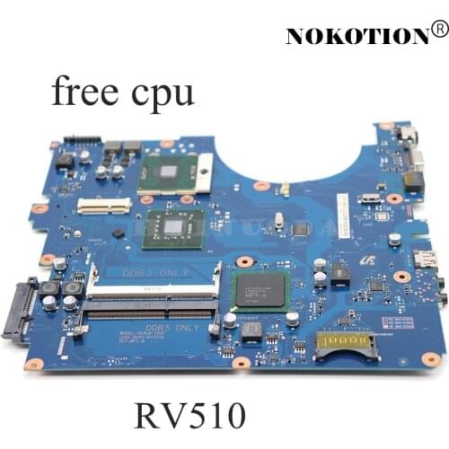 NOKOTION Laptop Motherboard For Samsung RV510 BA41-01323A BA92-06564A BA92-06564B GL40 DDR3 Main Board free cpu full tested