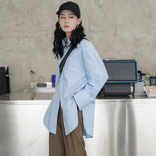 Fashion All-match Loose Office Ladies Shirt Tops Solid Full Sleeve Long Spring Autumn Women Blouse Plus Size Casual Blusas Femme