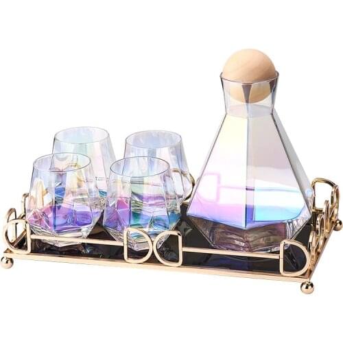 Fashion Round Transparent Luxury Whiskey Glass Bottle Creative Design Personalized Gift Whiskey Karaf Household Product Ec50jj