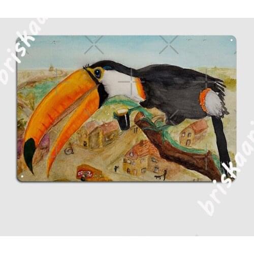 Olde Fashioned Toucan Metal Plaque Poster Plaques pub Decoration pub Garage Tin sign Poster