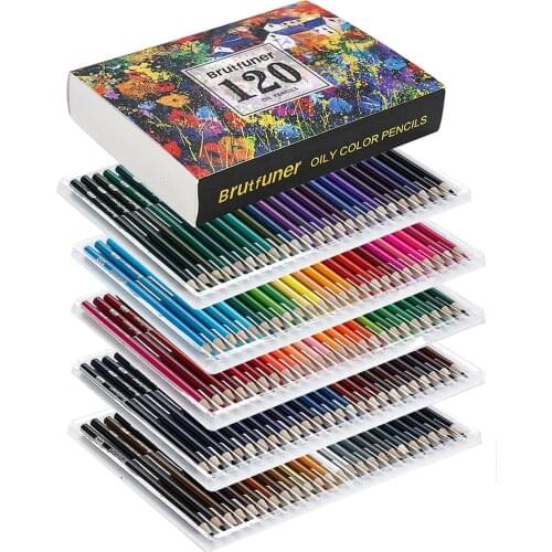 Colored Pencils Set - 120 Assorted Oily Colored Drawing Pencils Set for Adult Coloring Books/Artist Drawing Sketching Crafti