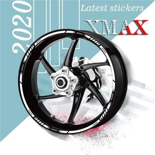 Motorcycle tyre Sticker Custom wheel reflective decoration Moto inner tire stickers decals For YAMAHA XMAX xmax