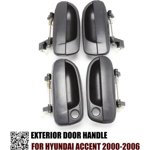 ONE SET 4PCS EXTERIOR DOOR HANDLE FOR HYUNDAI ACCENT 2000 2001 2002 2003 2004 2005 2006 OEM:83650-25000 83660-25000