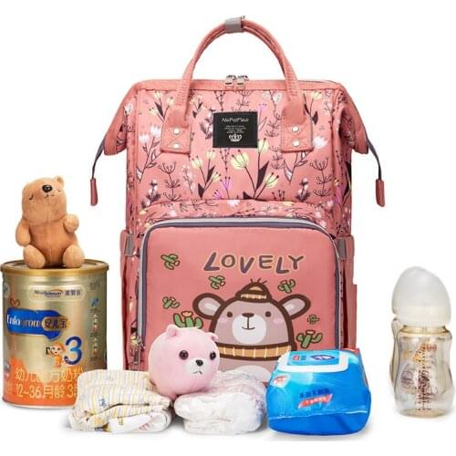 New Style Fashion USB Printed MOTHERS Bag Multi-functional Capacity Diaper Bag out Light Backpack Hand