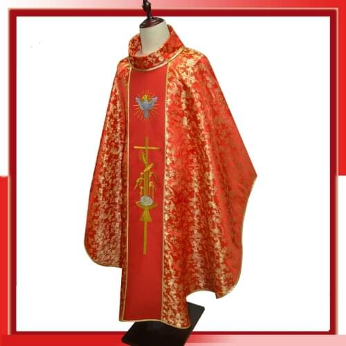 New Arrival Priest Vestments Christian Costume Priest Costumes Embroidery Polyester Adult Catholic Religious Clothes Clergy Robe