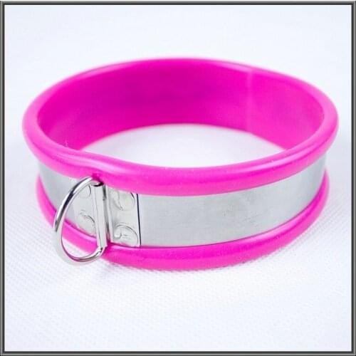 Stainless steeel slave collar towable chain sex adult collars 3 color choose sexy neck collar bondage restraints erotic sex toys