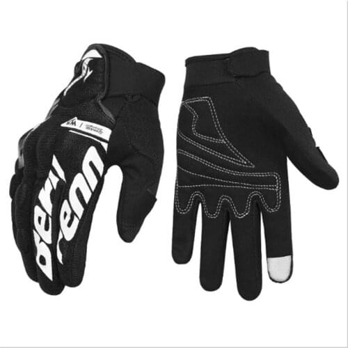 A Pair Motorcycle Gloves Protective Gloves Full Finger Microfiber Touch Screen Antiskid Wear Resistant Motocross Bicycle Gloves