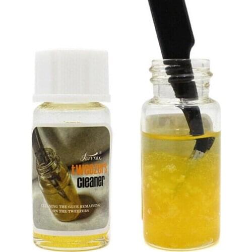 20g Sponge Ball Eyelashes Tweezers Cleaner Professional Eyelash Extension Tweezers Cleaning Tools with Glue Remover Liquid