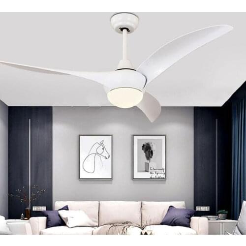 52 inch LED DC 30w village ceiling fans with lights minimalist dining room living room ceiling fan with remote control Lamp