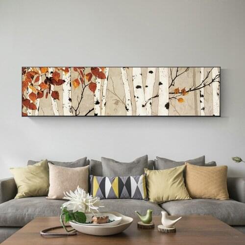 Nature Autumnr Forest Nordic Poster Scenery Canvas Art Decorative Print Wall Painting Scandinavian Decoration Picture