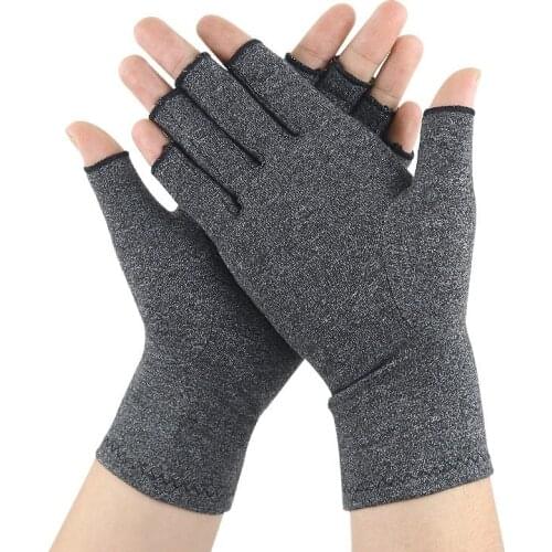 Anti-slip Pain Relief Half Finger Brace Wrist Compression Arthritis Gloves Women Men Joint Support Gloves