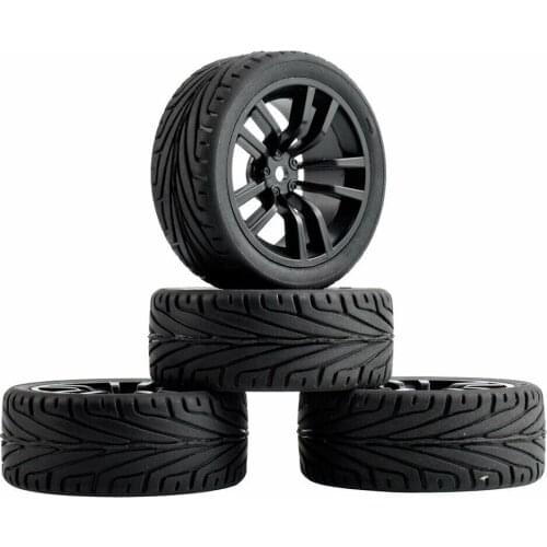 RC Rim02-8010 Grip Tires and Wheel 4PCS For HSP HPI 1/10 1:10 On-Road Speed Car