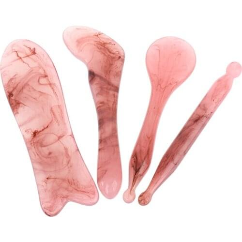 Resin SPA Guasha Scraping Massage Scraper Face Neck Skin Massager Acupuncture Gua Sha Board Acupoint Face Eye Care Massage Tool