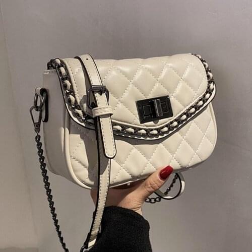 Chain Small Crossbody Bags For Women 2021 Winter High Quality PU Leather Womens Designer Handbag Female Shoulder Messenger Bag