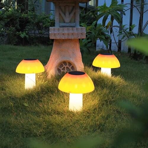 LED Solar Lawn Light Outdoor Mushroom Shape Garden Lamp for Stairs Decoration Lawn Light