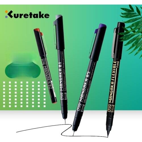 Kuretake Waterproof Needle Pen Cartoon Edge Marker Line Marker Animation Special Drawing Pen Watercolor Non Halo Dye